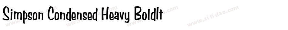 Simpson Condensed Heavy BoldItalic字体转换